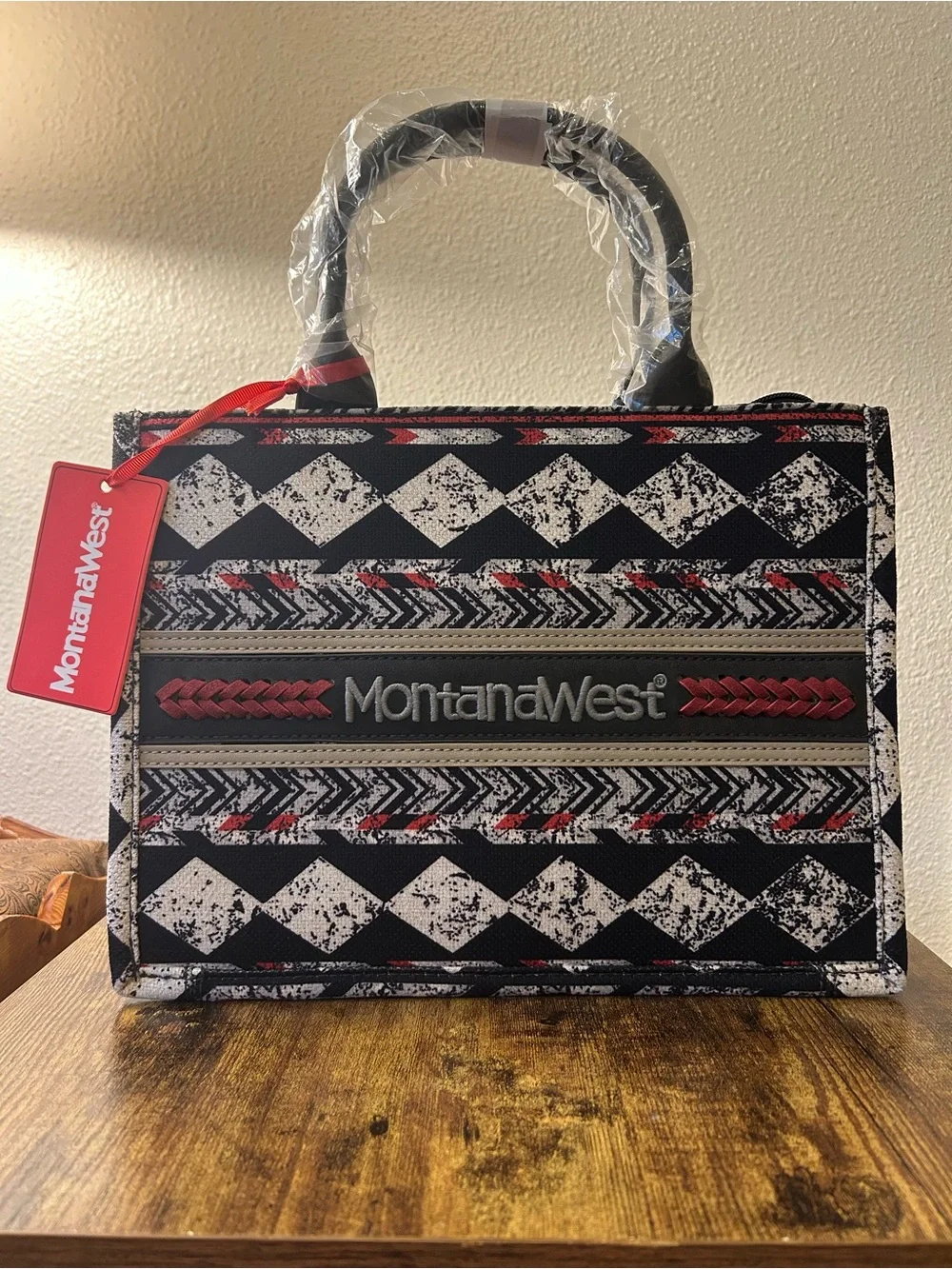 Montana West Boho Aztec Dual-Sided Print Concealed Carry Tote NWT